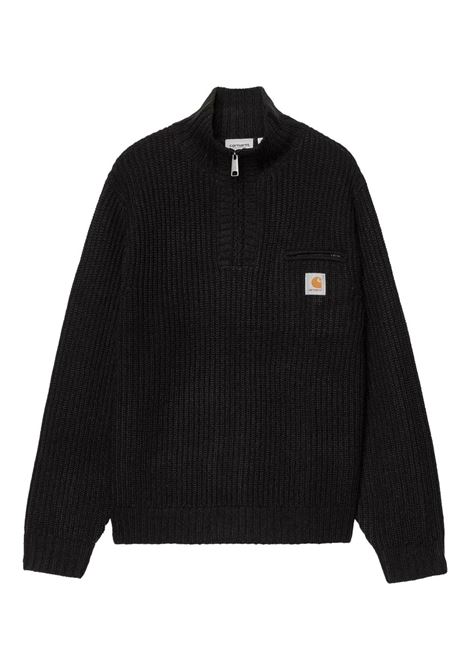 detroit half zip sweater man black CARHARTT WIP | I03539889.XX
